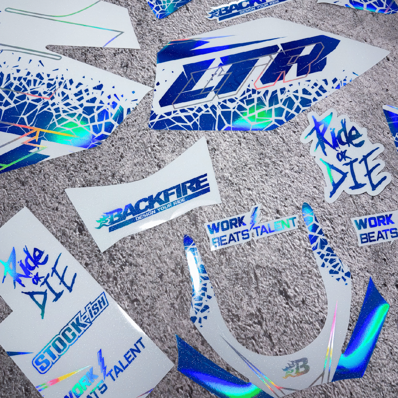 Clean cut-through printed graphics